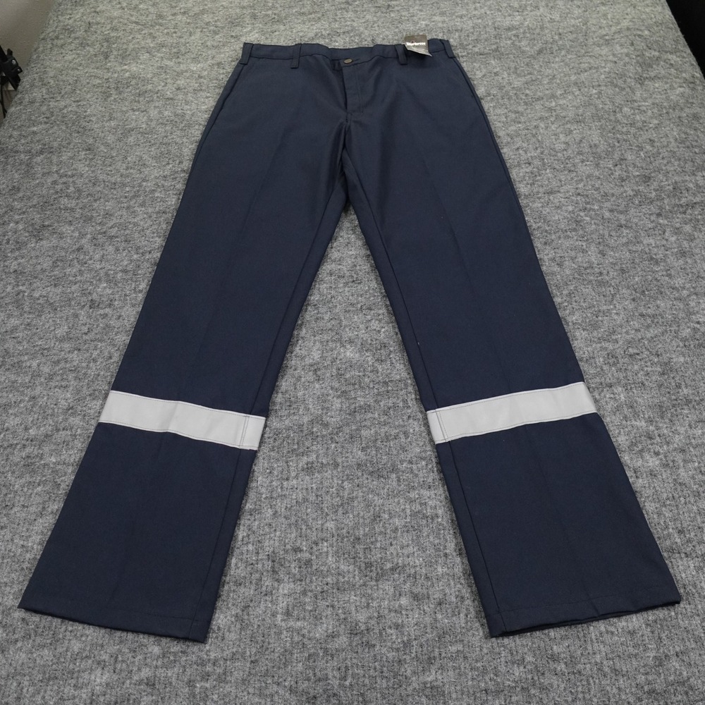 Workrite Nomex FR Pants Mens 38x35 Navy Blue Reflective Arc Rating‎ 6.0 ATPV